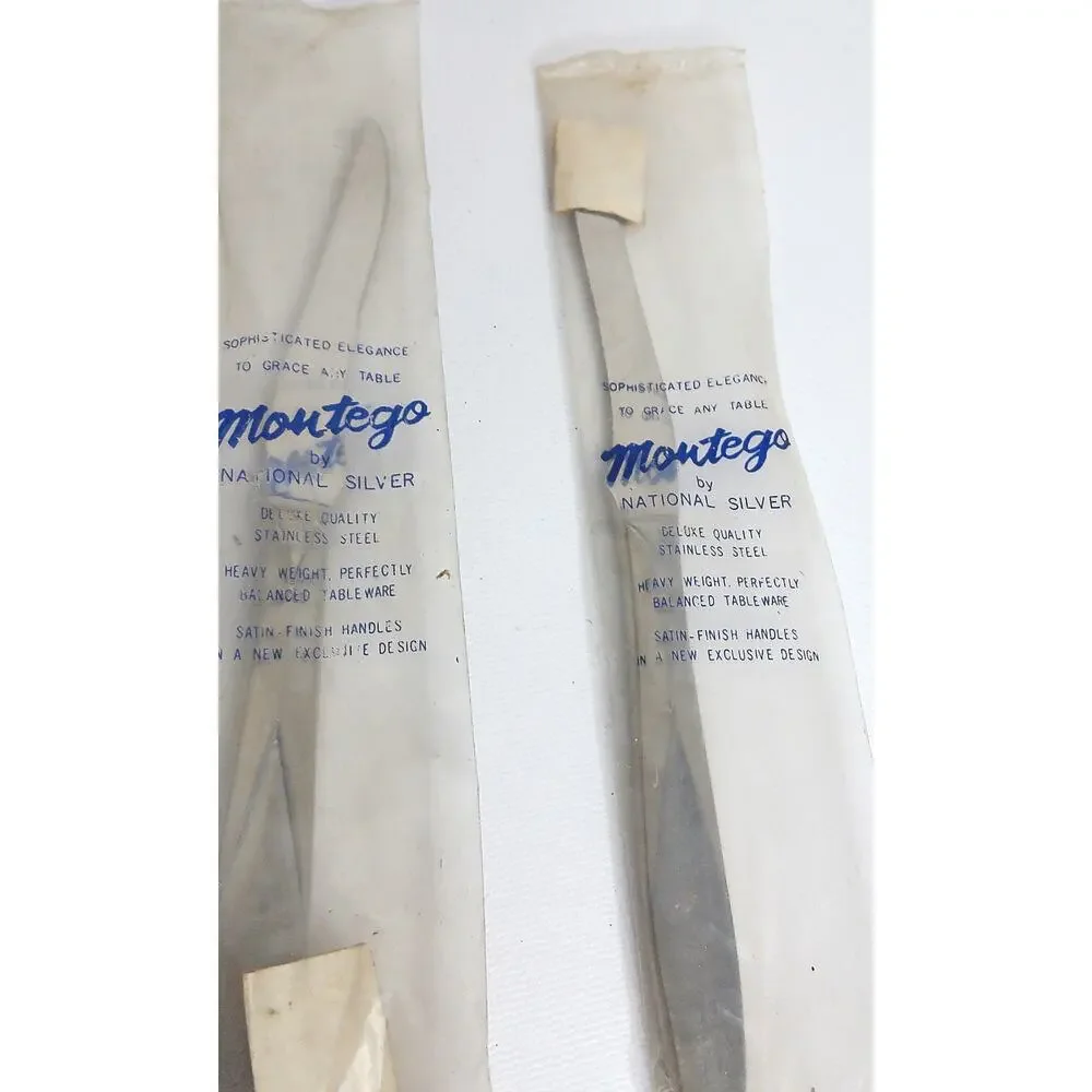 Vintage Nasco Flamingo Montego Mid Century Stainless Steak Knives Set Japan NEW